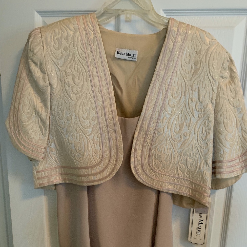 Tan Special Occasion Dress & Jacket